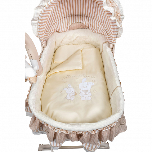 Набор в люльку 6 пред.  (одеяло, подушка, пододеяльник, простыня, наволочка, матрас) Bunny mon Amour