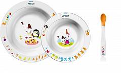 Набор: тарелки (6мес+, 2 шт.) + ложки (6мес+, 2 шт.) Philips Avent AVEN_SCF708/00/1