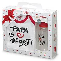 Подарочный набор Bibi, боди(рост 62 -68 см)+ бутылочка 250 мл. Papa the best /4