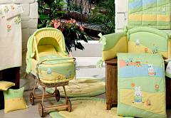 34R.155VERDE Корзина "Акварели" из коллекции "4 времени года" для мелочей из ткани с вышивк. из орг.