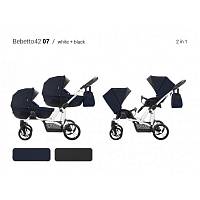 Детская коляска Bebetto42 Сomfort для двойни 2 в 1,  графит/GRF