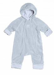 Комбинезон детский (флис/хлопок) /ZIP UP S2 LT BLUE/LT BLUE-WHITE STRIPES.