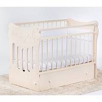 Кроватка детская Бантики маятник поперечный с ящ