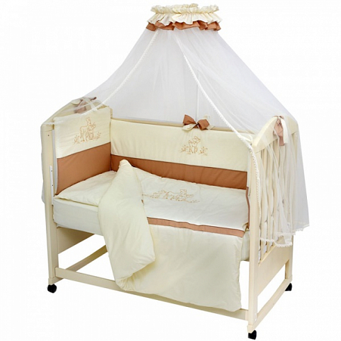 Комплект в детскую кроватку из 7 предметов "Бамбино"