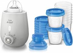 Набор: Электрич. подогреватель+контейнеры для хран. пит. (10х180 мл) Philips Avent
